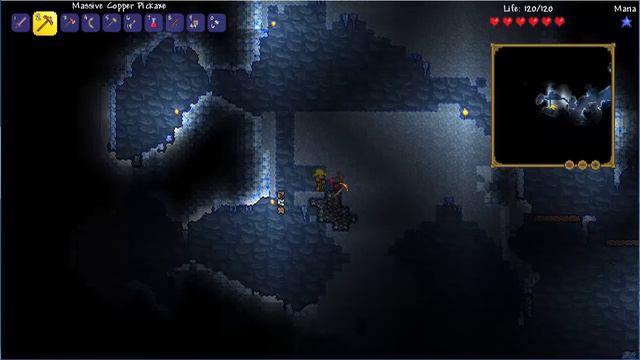 Прохождение Terraria. #2 - Пещера смотреть онлайн