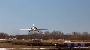 Посадка ту - 154 с супер коротким пробегом