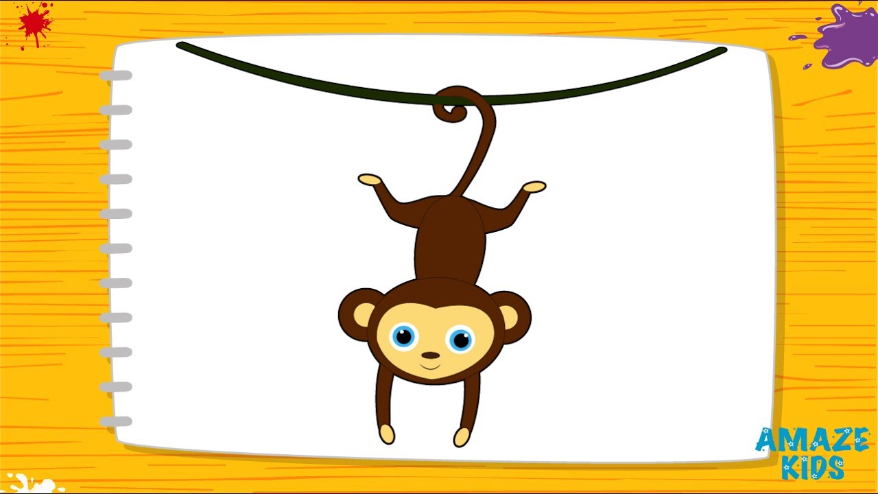 Как Нарисовать Обезьянку для Детей. Учимся Рисовать Животных. Рисунки Своими Руками. Уроки Рисования смотреть онлайн