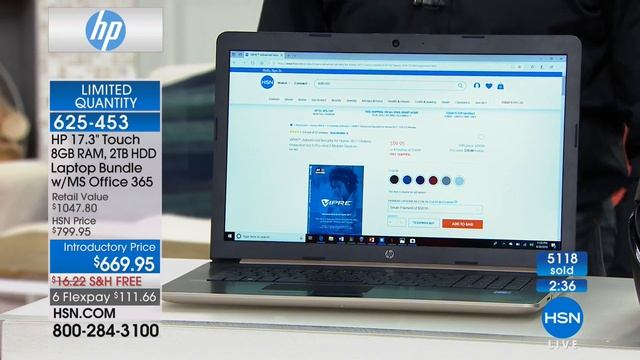HP 17.3" Touch Intel 8GB RAM, 2TB HDD Laptop Bundle w/MS... смотреть онлайн