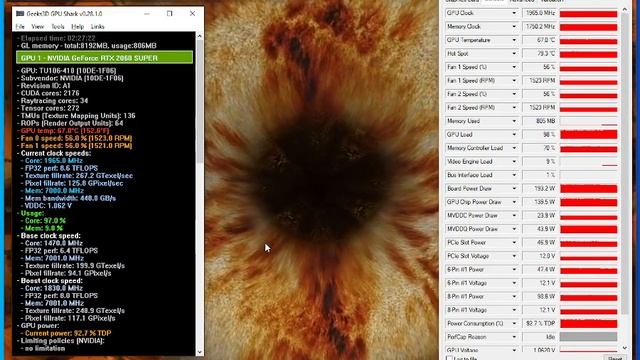 Palit JetStream 2060S Furmark смотреть онлайн