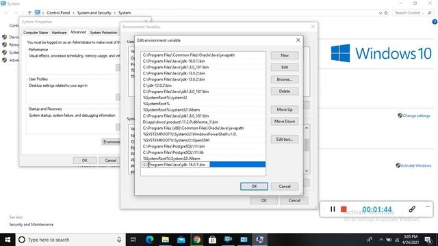 How to Set Environment Variable for Java JDK In Windows 10 смотреть онлайн