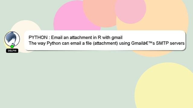 PYTHON : Email an attachment in R with gmail смотреть онлайн