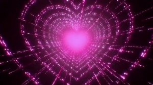 Фон для видео Тунель неоновые розовые сердечки Заставка на экран Свадьба День Валентина HD