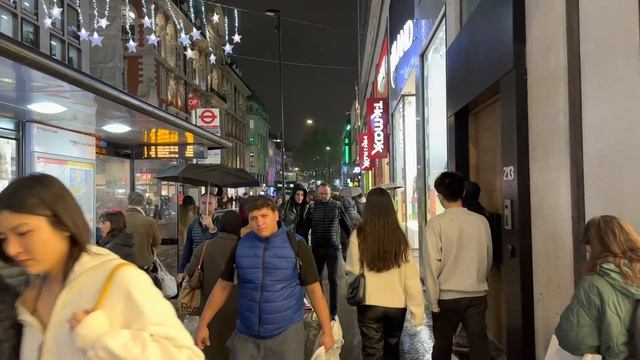 London Christmas 2022 | Oxford Street West End | London Christmas Lights - London Winter Walk[4K HD смотреть онлайн