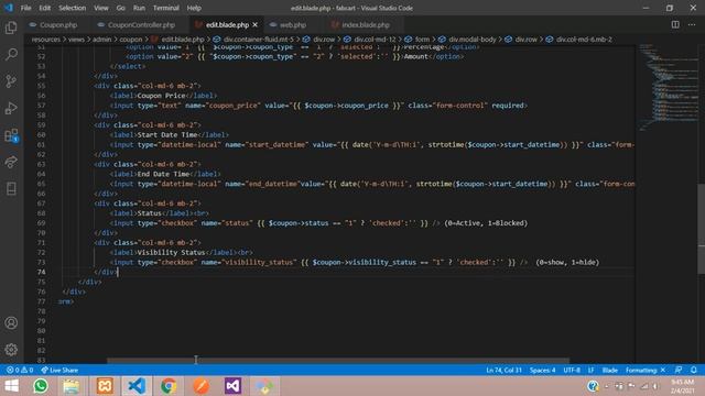 Laravel5.8 Ecom Part-54 (C) Coupon Code: Edit and Update data into DB & delete as Status in laravel смотреть онлайн