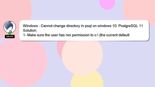 Windows : Cannot change directory in psql on windows 10. PostgreSQL 11 смотреть онлайн