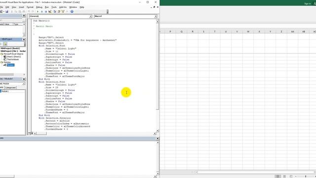 Excel Visual Basic (VBA) for Beginners - Part 5: Export Or Import A Macro Module смотреть онлайн