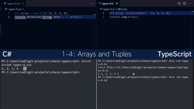 Arrays and Tuples - TypeScript for C# Developers смотреть онлайн