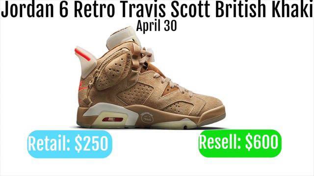 Jordan 6 Retro Travis Scott British Khaki - Resell Predictions - Great Resell! Good Personals! смотреть онлайн