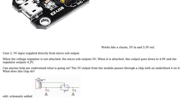 Electronics: AMS1117 3.3V regulator outputs 4.2V or 3.3V depent on source of 5V input смотреть онлайн