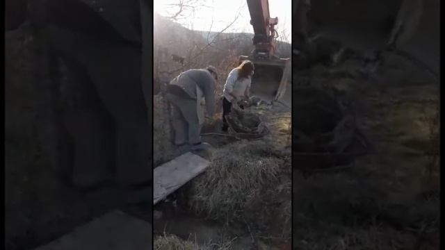 Ювелирная работа экскаватора Doosun 225. Погрузка цепи экскаватора. Короткая версия.