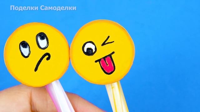 DIY Канцелярия Emoji своими руками ? Лайфхаки для школы | Поделки из бумаги ? смотреть онлайн
