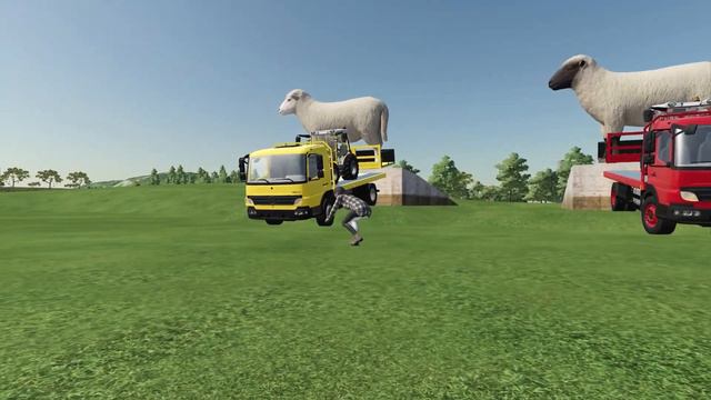 TRANSPORT SHEEPS WITH RIGITRAC TRACTORS & MERCEDES TRUCKS - Farming Simulator 22 смотреть онлайн