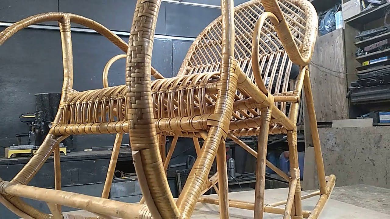 Плетеная качалка, ремонт.