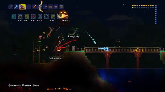 Terraria PS4 - Pumpkin Moon Battle - Solo смотреть онлайн