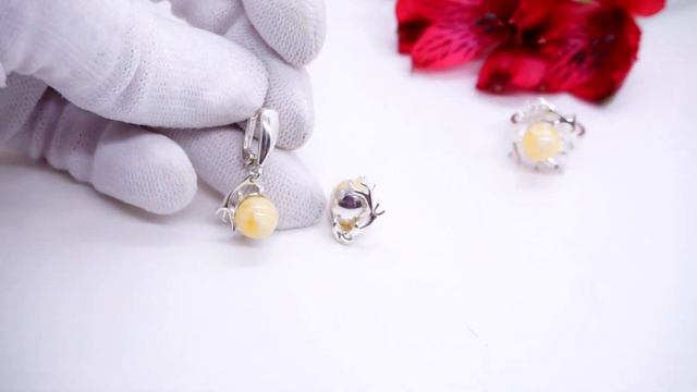 Гарнитур Коралловый риф серьги и кольцо посеребрение янтарь комплект гарнитур 3998 Хорошие Вещи смотреть онлайн