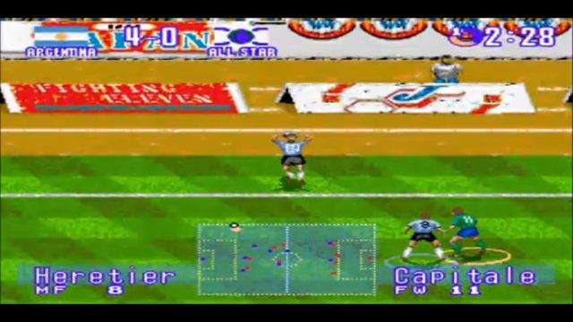 International Superstar Soccer Deluxe [Sega Genesis] • Trucos + Gameplay [Argentina v All Stars] смотреть онлайн