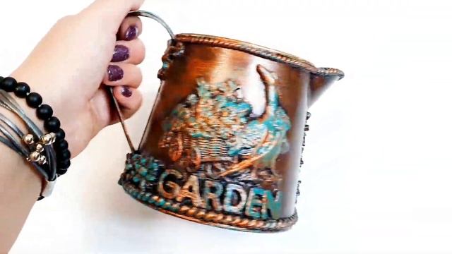 Переделка железных кашпо их Fix Price . Имитация окисленной меди