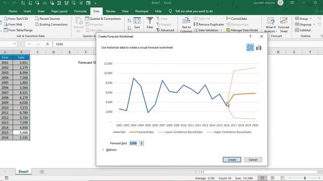 Excel Trick - Forecast Sheet