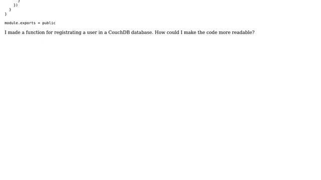 Code Review: Node.js register function смотреть онлайн