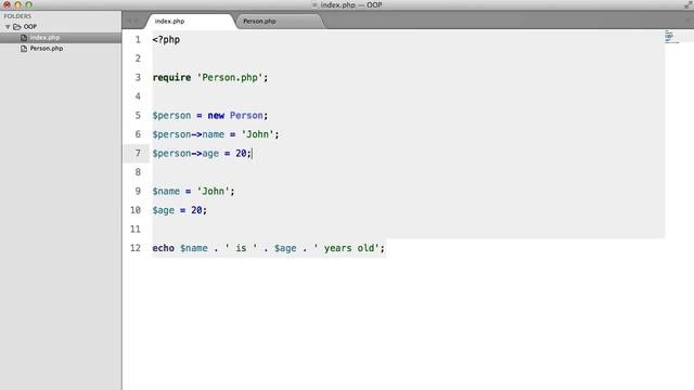 PHP Object Oriented Programming (OOP): Classes (2/13) смотреть онлайн