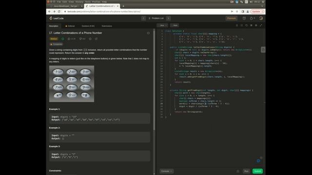17. Letter Combinations of a Phone Number #leetcode #0ms_submission смотреть онлайн