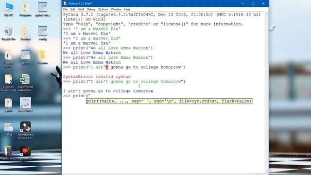 Python Tutorial #4 for Beginners (Printing Strings & Statements) смотреть онлайн