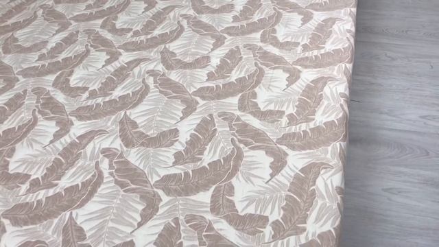 Покрывало жаккард Пальмовый принт бежевый, 100% хлопок | видео обзор ТМ CottonTwill смотреть онлайн