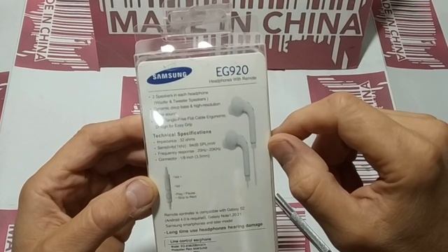 Наушники-вкладыши Samsung EO-EG920 с регулятором громкости с AliExpress смотреть онлайн