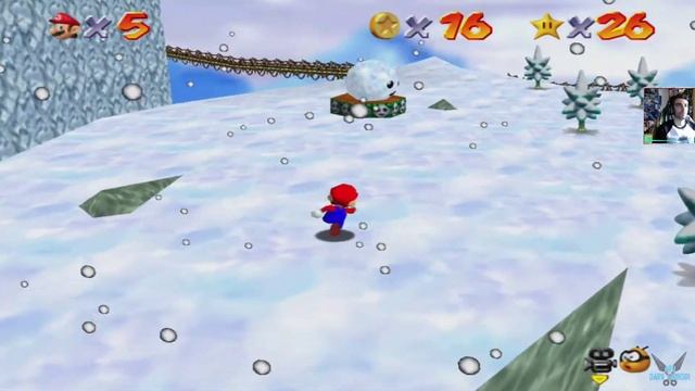 SUPER MARIO 64 "Course 4: Cool Cool Mountain - Estrella 5: Snowman's Lost His Head"[SWITCH] #28 смотреть онлайн