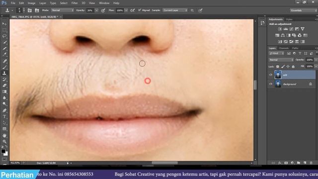 TUTORIAL MENGHILANGKAN KUMIS DENGAN PHOTOSHOP смотреть онлайн