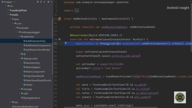 Integrate Dagger to AddNotesActivity Screen | Notes App | MVVM Dagger Android Kotlin Tamil - Part 1 смотреть онлайн