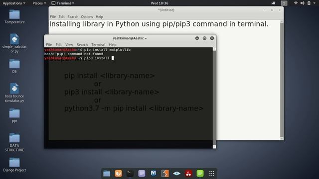 Installing Python library in Kali Linux using Terminal смотреть онлайн