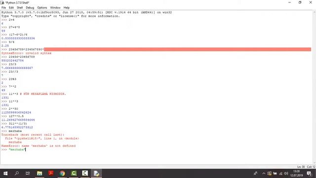 BÖLÜM 3: PYTHON PROGRAMINDA HESAPLAMALAR смотреть онлайн