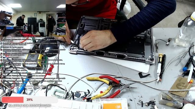 Продолжение вчерашнего стрим MacBook Pro 15 A1707 замена клавиатуры и батареи эфир 06.10.2022 смотреть онлайн