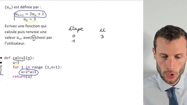 Calculer un terme d'une suite définie par récurrence (Tutoriel Python) смотреть онлайн