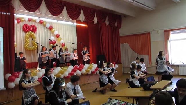 9Б Сценка "Последний звонок" 2017 БОУ г.Омска "СОШ №108" смотреть онлайн