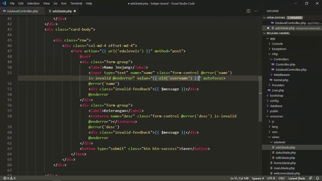 Belajar Form Validation di Framework Laravel [9] смотреть онлайн