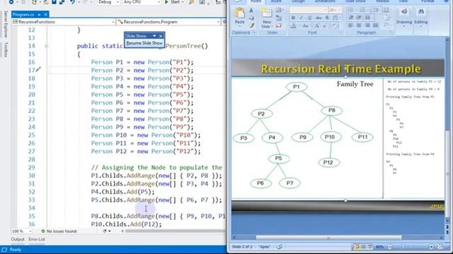 C# Program to search a tree using Recursive Function. смотреть онлайн