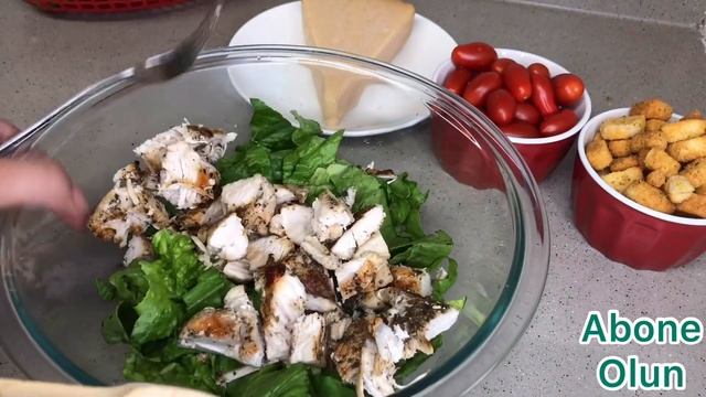 CAESAR SALAD.SEZAR SALAT.HOMEMADE RANCH RECIPE.RANÇ TARIFI.SEZAR TARIFI
