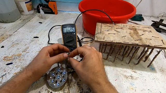 Гальваническая батарея медь + алюминий