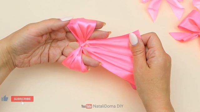 Super Easy Ribbon Bow Making / Самый быстрый способ сделать Бантик из ленты / / DIY NataliDoma смотреть онлайн