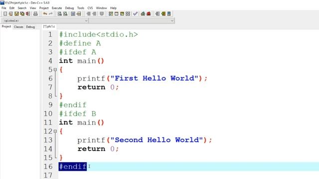 Conditional Compilation : How to write Multiple Program in Single C File смотреть онлайн