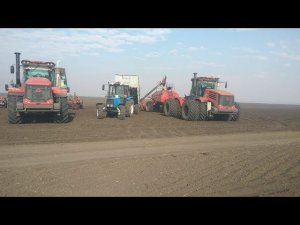 Кировец  К 744 р4 и к 742 ст.  КПК FEAT AGRO. Первый и второй день посевной (Сезон 2019)