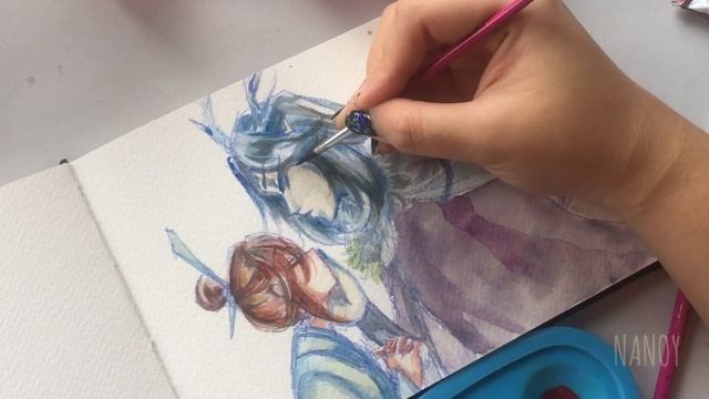 Watercolor Practice #2 – Scum Villain's Self Saving System –Moshang Fanart смотреть онлайн