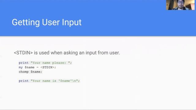 Perl Control Flow and User Input/Output смотреть онлайн