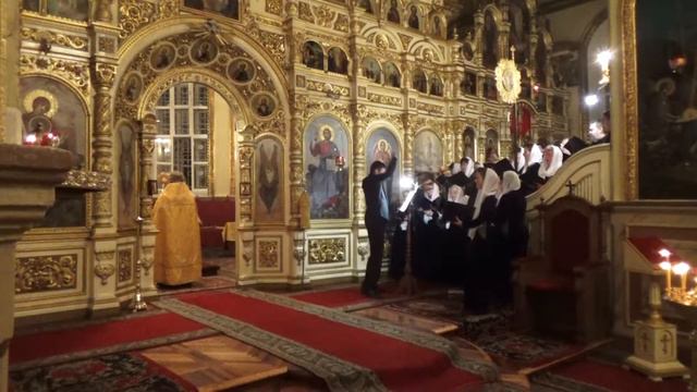019 Всенощное бдение в Успенском соборе муз Рахманинова смотреть онлайн