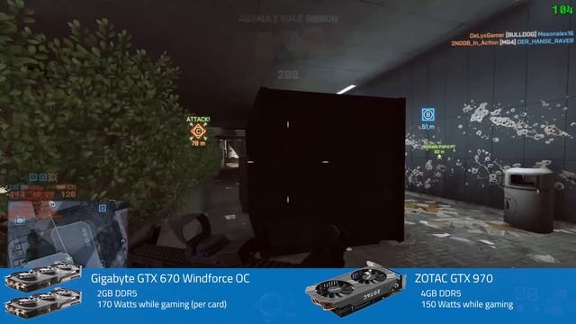 GTX970 destroys GTX670 SLI setup - BF4 60FPS gameplay смотреть онлайн