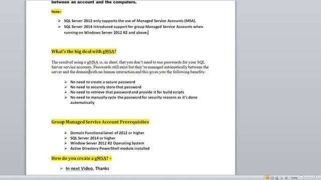 Group Managed Service Accounts with SQL Server || gMSA Account || What is gMSA Account || gMSA смотреть онлайн